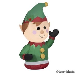 Car Buddy Inflatable 3’ Elf Car Buddy Energy Efficient LED Christmas